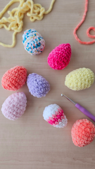 FREE Eggs CROCHET PATTERN No Sew: Crochet pattern