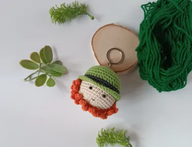 Crochet pattern keychain Leprechaun