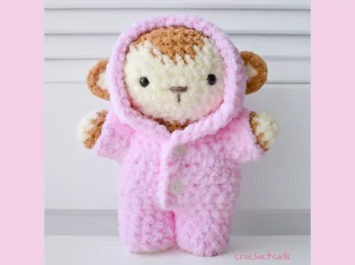 Monkey in a Onesie Pattern