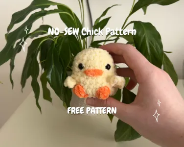 FREE No-Sew chick plush pattern| with YouTube video