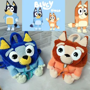 2 Bluey and Bingo backpack crochet pattern, puppy dog, 2 Cartoon Characters Bag Pattern