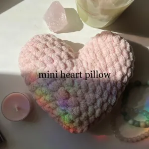 mini heart pillow