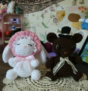 Cozy bear & Sweet Bunny vintage set