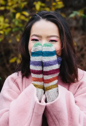 Bifrost Crochet Mittens