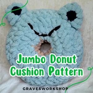 Jumbo Donut Frog Cushion