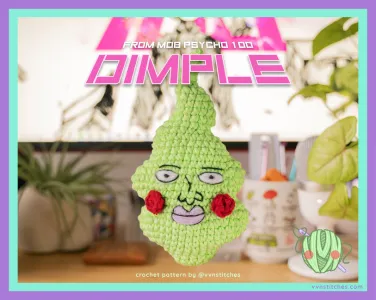 Dimple from Mob Psycho 100 Crochet Pattern