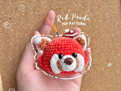 Red Panda Crochet Pattern, Amigurumi Crochet Patterns, Crochet Pattern, Plushie Pattern