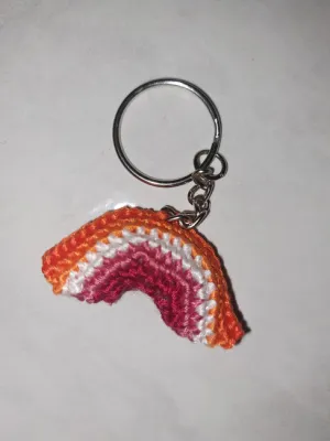 Lesbian flag keychain