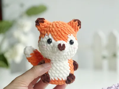 Fox No Sew Crochet Pattern, No Sew Amigurumi Crochet Patterns, Crochet Pattern, Plushie Pattern