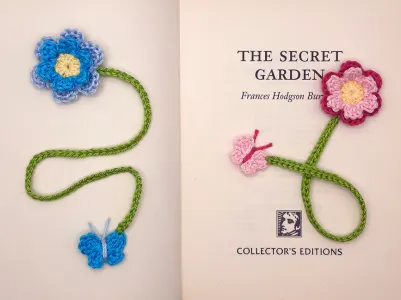 Happy Butterfly & Flower Bookmark / Bag Charm