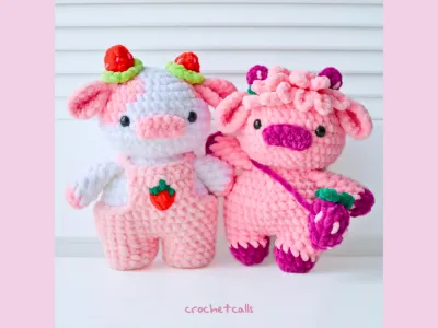 2-in-1 Strawberry Cows Pattern