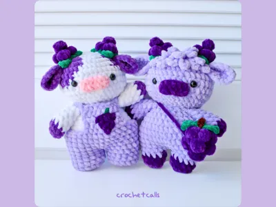 2-in-1 Grape Cows Pattern