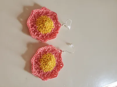 Pink Daisy Earrings