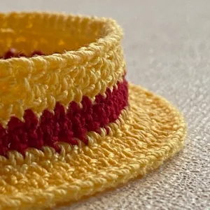 Straw Hat Choker - Woven Hat