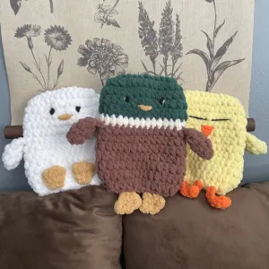 Chick and Duck Snuggler Crochet Pattern