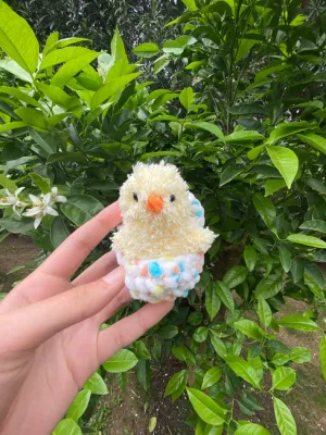 NO-SEW Baby Chick in Egg, Cute Baby Chicken in Egg Crochet Pattern