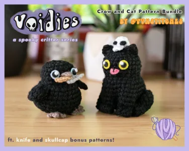 The Voidies Cat and Crow Bundle Crochet Pattern