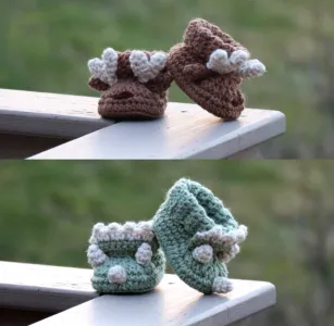 Bundle of Deer and Dino Baby Booties