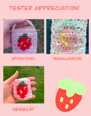 Little strawberry tapestry crochet -FREE