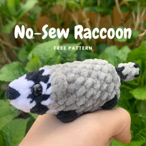 No-Sew Raccoon Pattern