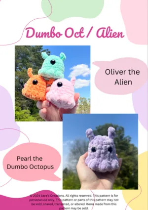 Two in One Dumbo Octo and Alien Pattern