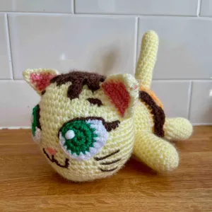 Vanilla Ice Cream Cat Amigurumi Pattern