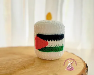 Palestine Flag Candle