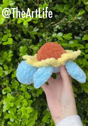 Crochet Sunflower Turtle (no-sew)