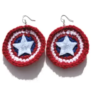 Captain America Shield Earrings