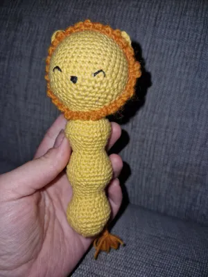 Baby toy rattle - Lion