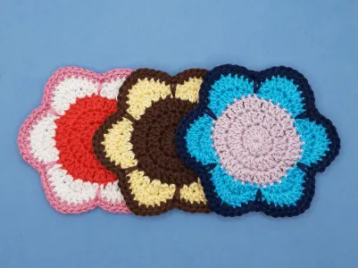 Easy Breezy Crochet  Flower Coaster