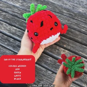 No Sew Sally The Strawberry Fruit Whales Crochet pattern