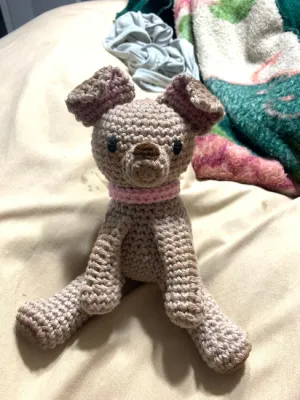 Mercedes the crochet dog