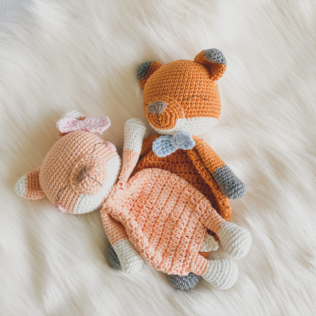 Teddy Bear Lovey Crochet pattern by Poppet Moon Crochet