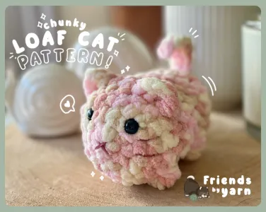 No Sew Chunky Loaf Cat Plushie Crochet Pattern