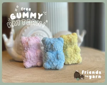 No Sew Mini Gummy Bear Plushie Free Pattern