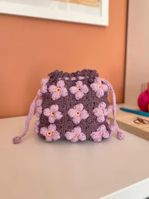 Flower petal bag pouch - visual pattern