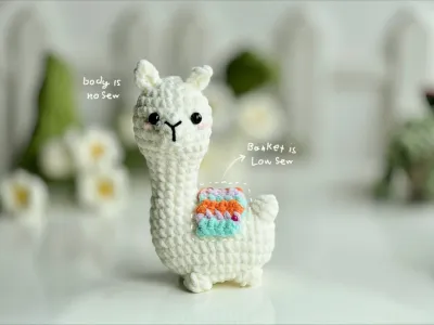 Llama No Sew Crochet Pattern, No Sew Amigurumi Crochet Patterns, Crochet Pattern, Plushie Pattern Intermediate