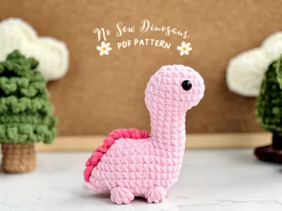 Brachiosaurus  No Sew Crochet Pattern, No Sew Amigurumi Crochet Patterns, Crochet Pattern, Plushie Pattern