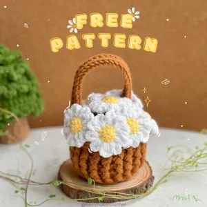 Daisy Flower Pot Crochet Pattern,migurumi Crochet Patterns, Crochet Pattern, Plushie Pattern