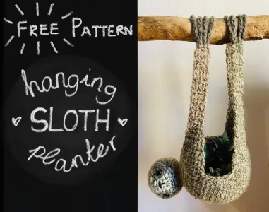 Hanging Sloth Planter