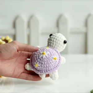 Daisy Purple Turtle No Sew Crochet Pattern, No Sew Amigurumi Crochet Patterns, Crochet Pattern, Plushie Pattern