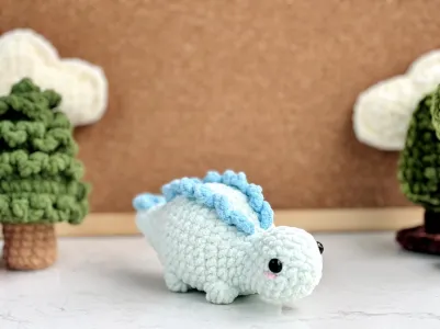 Stegosaurus Dinosaur No Sew Crochet Pattern Dinosaur Jurassic World No Sew Pattern, No Sew Amigurumi Crochet Patterns