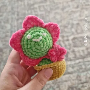 Happy Flower Pot Crochet Amigurumi