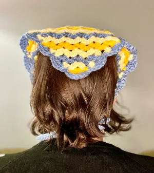 Summery Iris Crochet Bandana