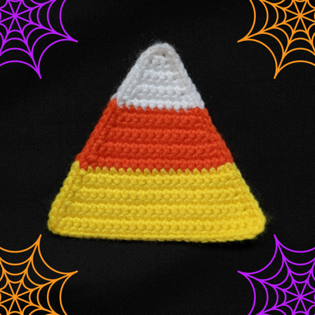 Halloween Candy Corn Coaster Crochet pattern Ribblr