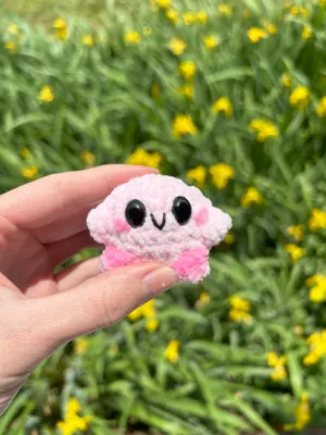 Crochet Mini Kirby | no-sew | amigurumi kirby