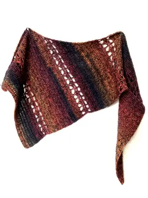 Simple Assymetric Mohair Shawl