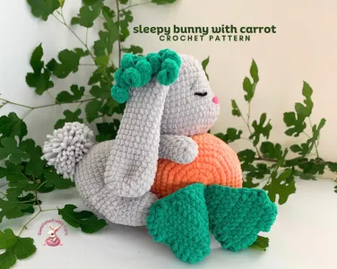 Sleepy Bunny with Carrot