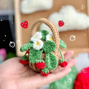 Free Strawberry Plant Crochet Pattern,Amigurumi Crochet Patterns, Crochet Pattern, Plushie Pattern